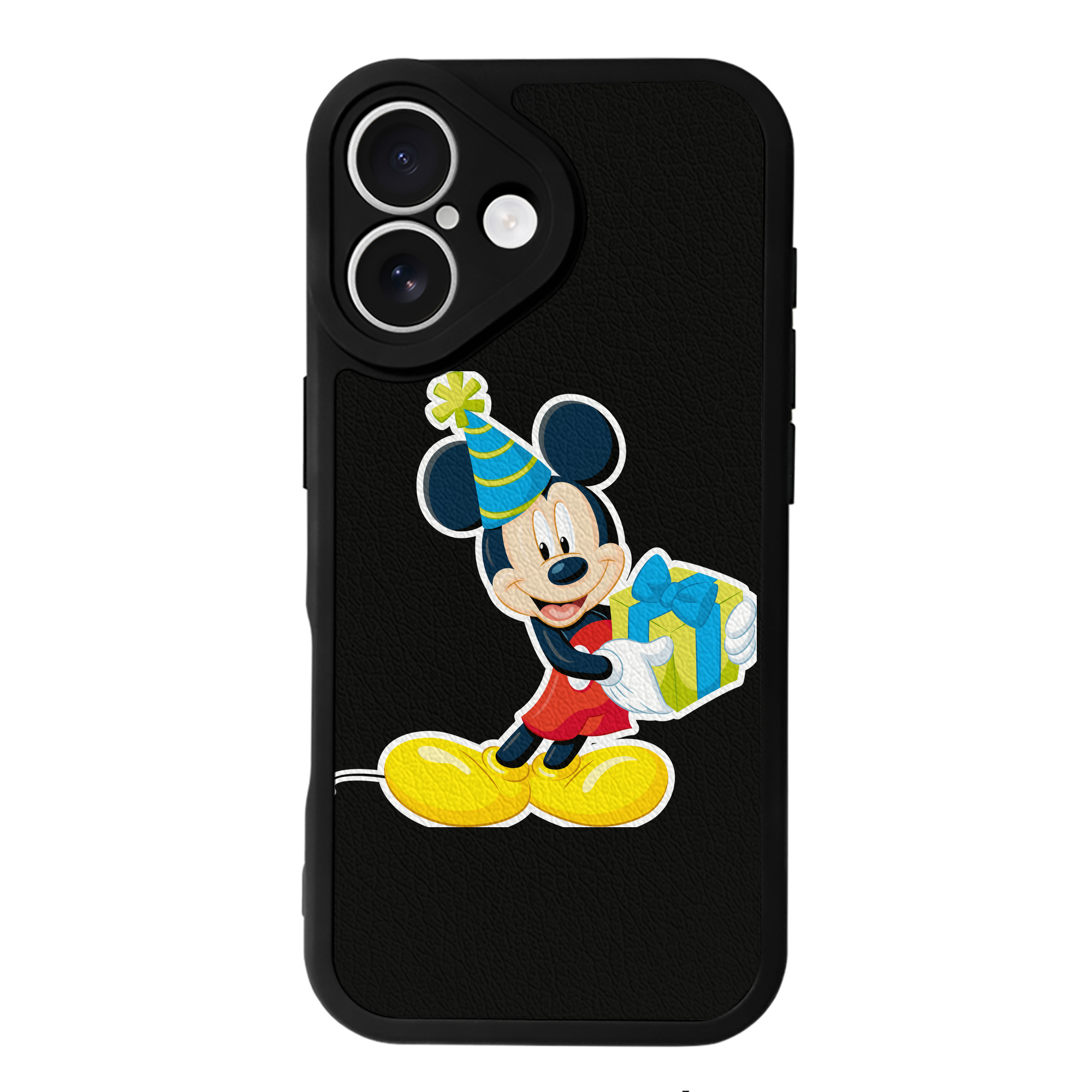 （画像用） ミッキーマウス Mickey Mouse 【iPhone 16シリーズ対応】シリコンスマホケース（レザー調） 材質：シリコン